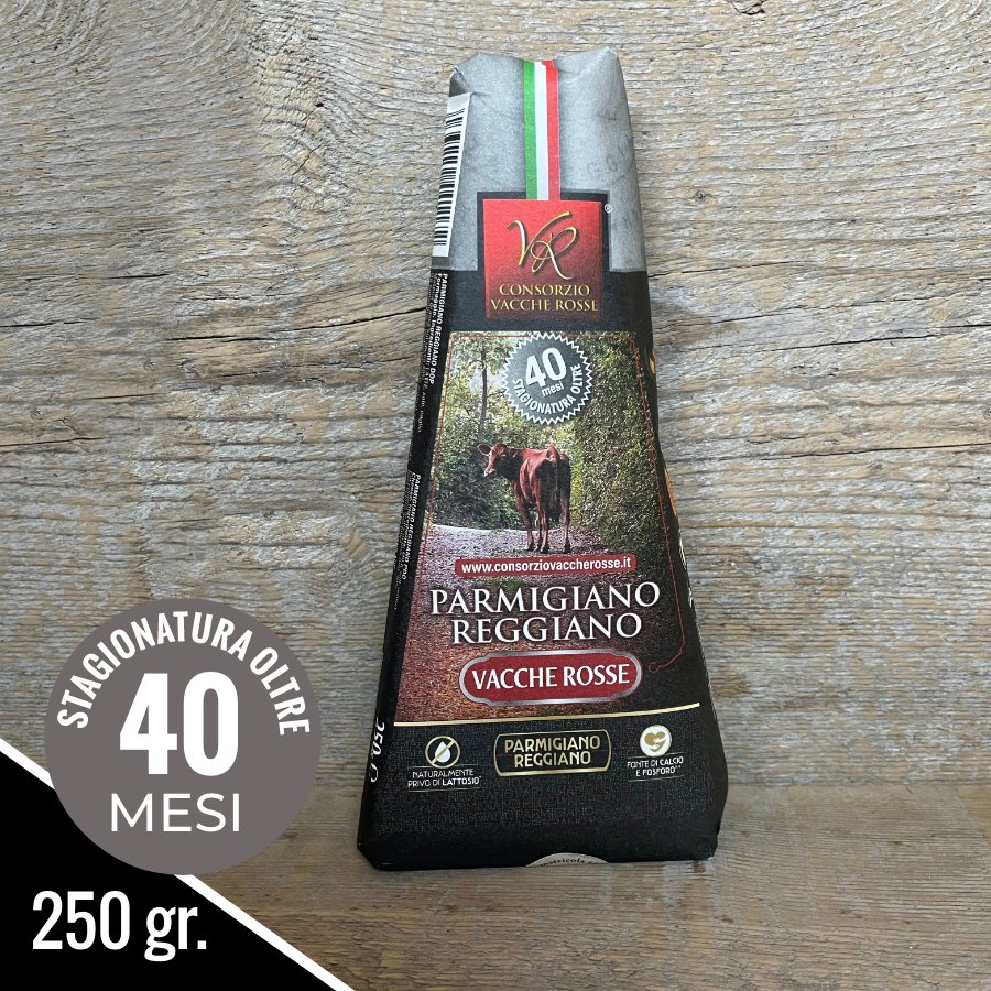 Parmigiano Reggiano Vacche Rosse plus de 40 mois 250g